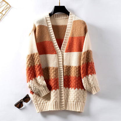 Leila® | Striped Cozy Cardigan