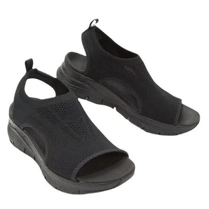 Natalia® | Women'S Breathable Knit Open Toe Slip-On Sandals