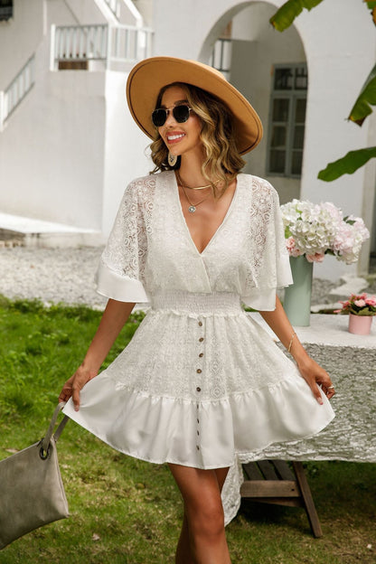 Lina® | Elegant knot dress with lace