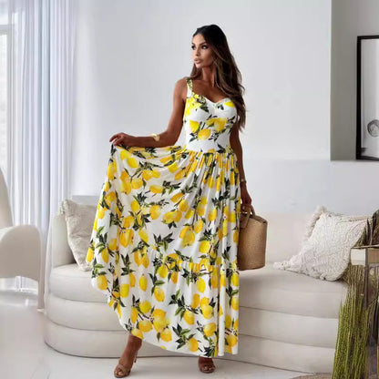 Leonor® | Women'S Floral Maxi Dress With Side Slit