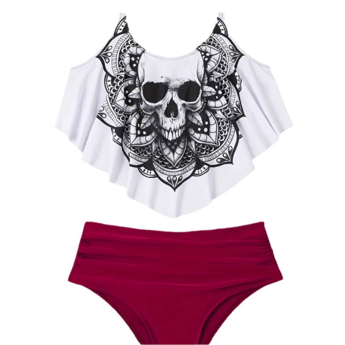 Cristina® | Women'S Bikini Set With Playful Lace Design And Unique Skull Motif
