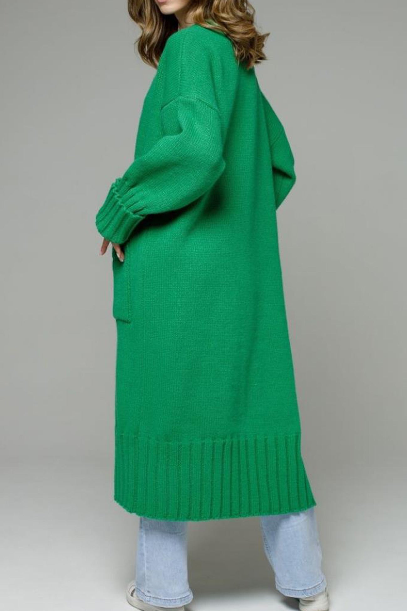 Leila® | Open Front Pocketed Long Cardigan