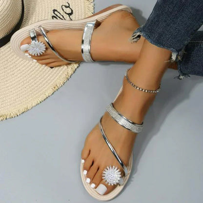 Natalie® | Sandals With A Pattern Of Snowflakes