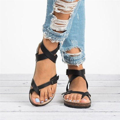 Karen® | Dark Brown Leather Strappy Sandals For Effortless Style