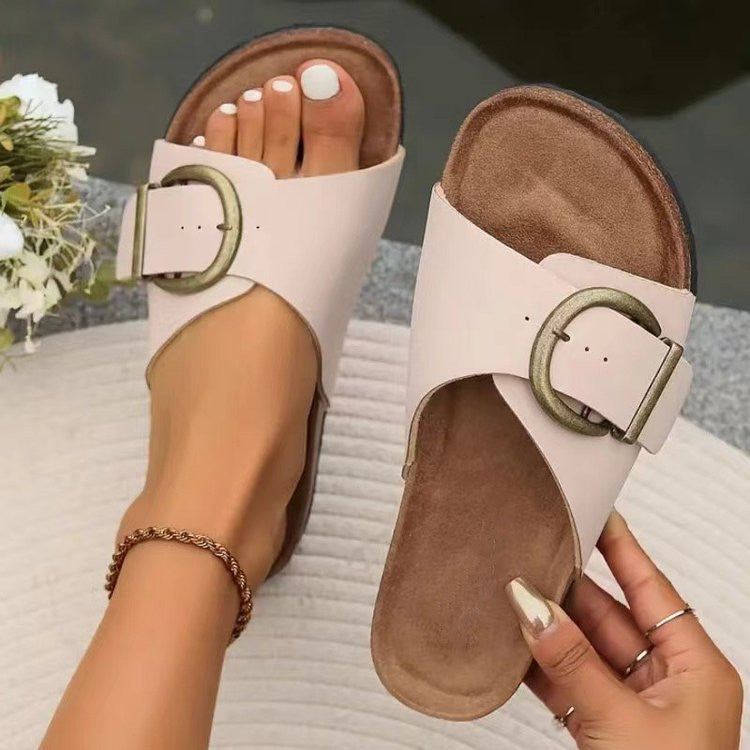 Yanet® | Women'S Sandals With Large Buckle Closure