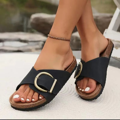 Yanet® | Women'S Sandals With Large Buckle Closure