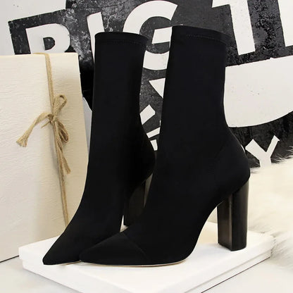 Liboria | High heel ankle boots with pointed toe