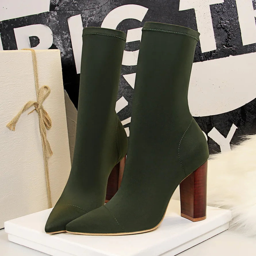 Liboria | High heel ankle boots with pointed toe