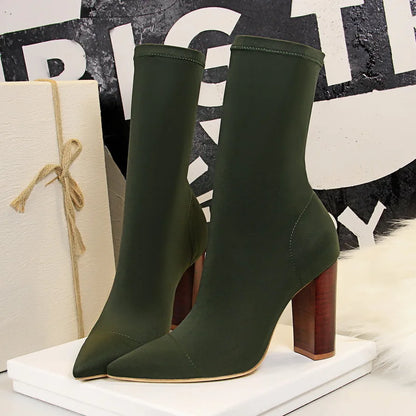 Liboria | High heel ankle boots with pointed toe