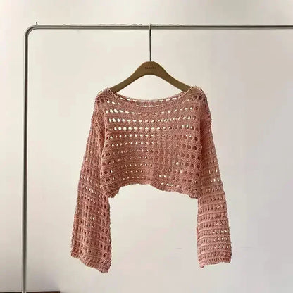 Adele® | Rosamund long sleeve crochet top for women