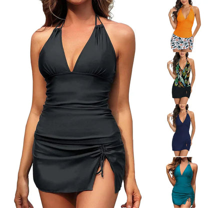 Lucie® | 3-Piece Women'S Bikini Skirt Style Swimsuit