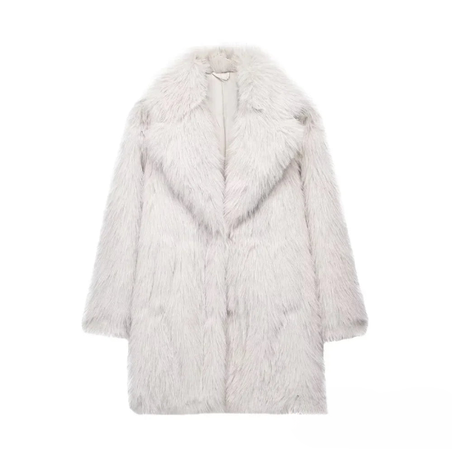 Victoria® | Thick faux fur coat