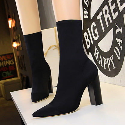 Liboria | High heel ankle boots with pointed toe