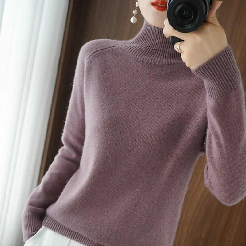 Leonie® | Elegant autumn winter turtleneck sweater
