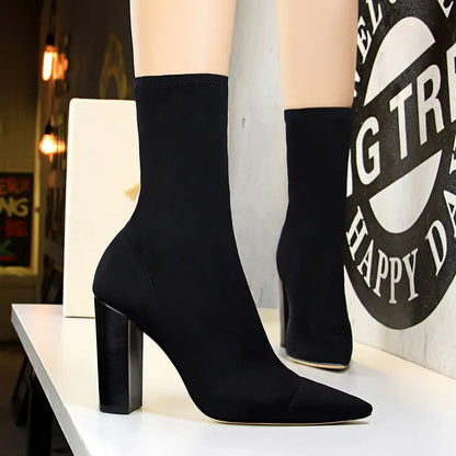 Liboria | High heel ankle boots with pointed toe