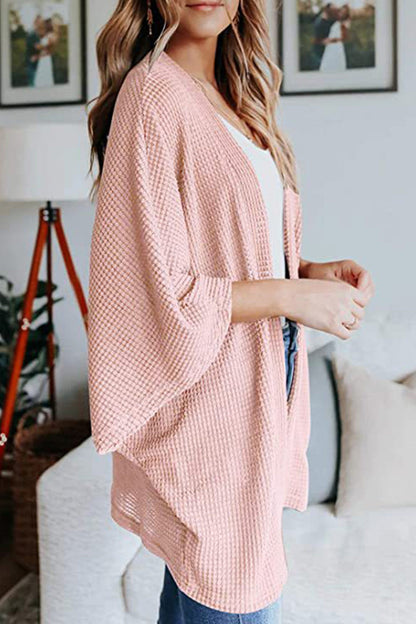 Adelina® | Solid color half sleeve wrap cardigan