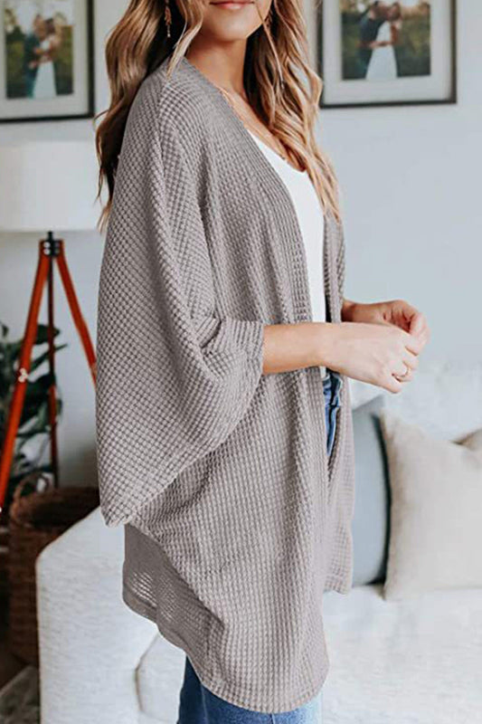 Adelina® | Solid color half sleeve wrap cardigan