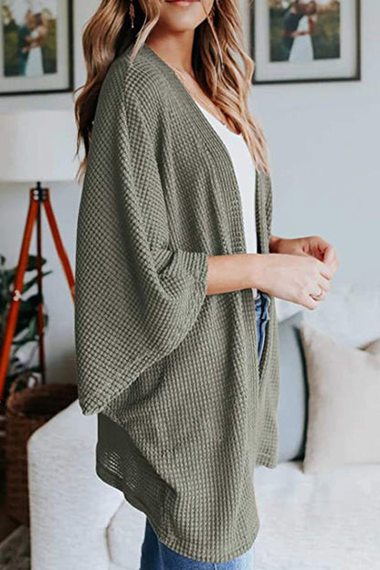 Adelina® | Solid color half sleeve wrap cardigan