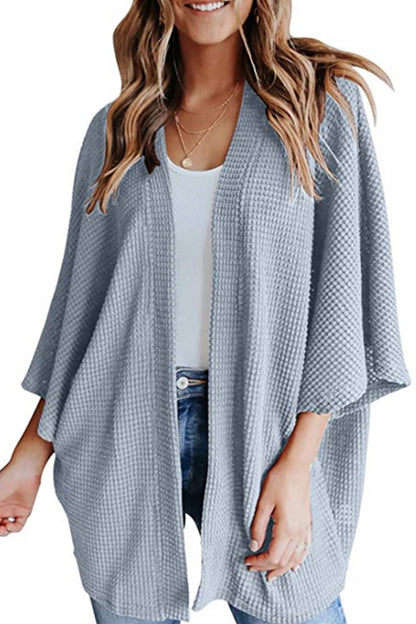 Adelina® | Solid color half sleeve wrap cardigan