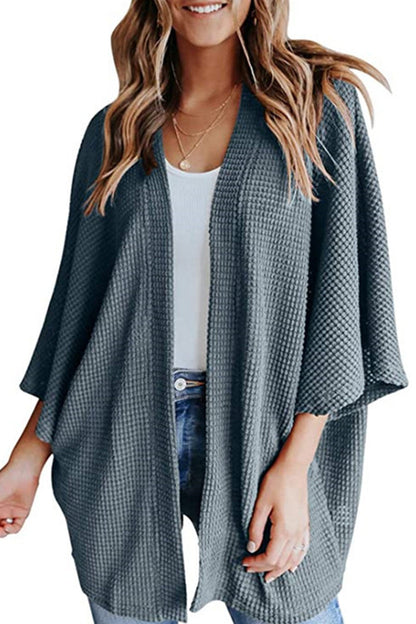 Adelina® | Solid color half sleeve wrap cardigan