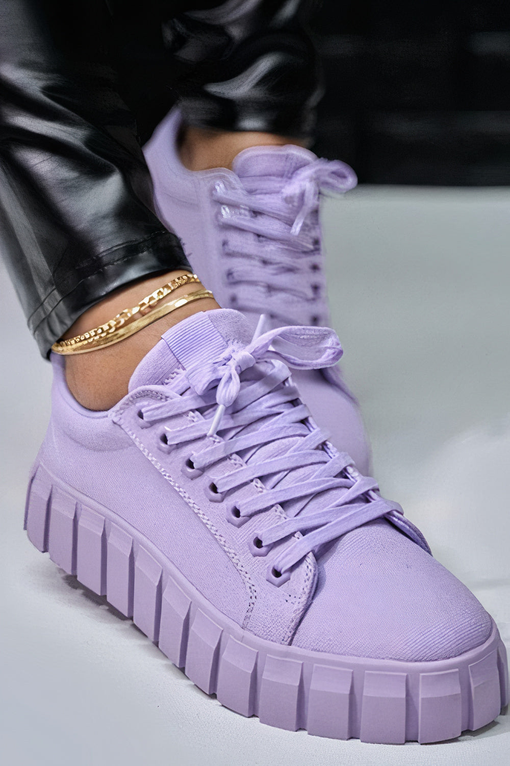 Leticia® | Solid Color Low Sneakers