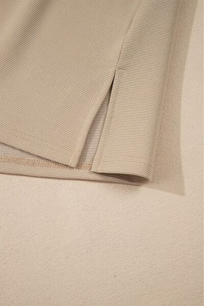 Sofia® | Ruffled, notched bodice with cap sleeves