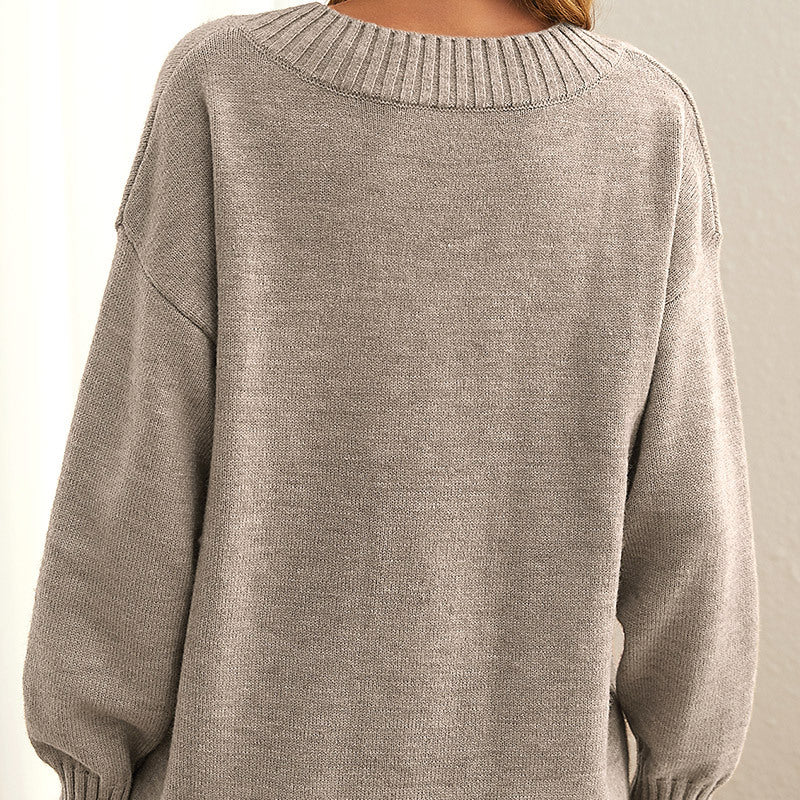 Georgina® | Cozy ribbed V-neck sweater