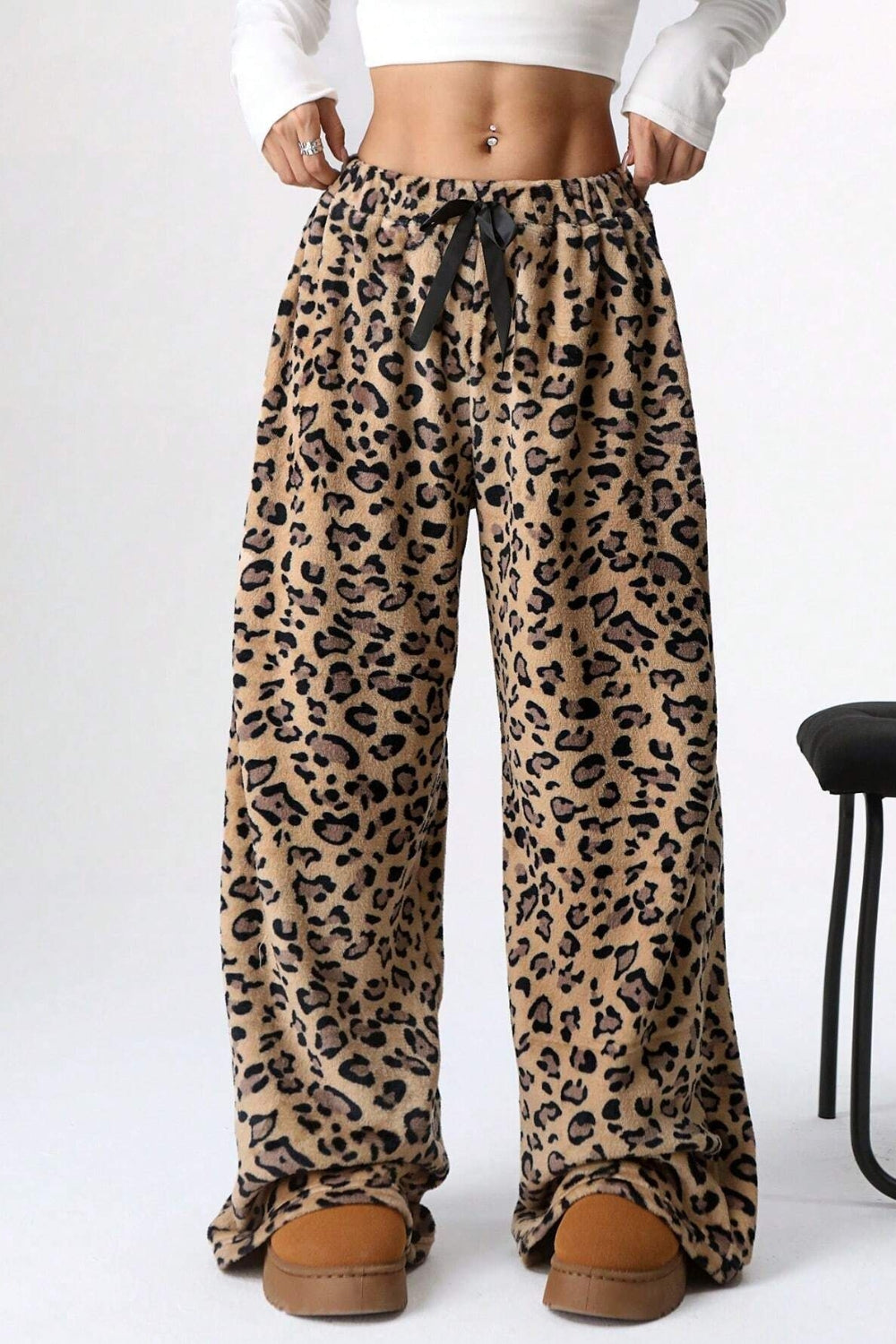 Leticia® | Wide leg leopard print trousers