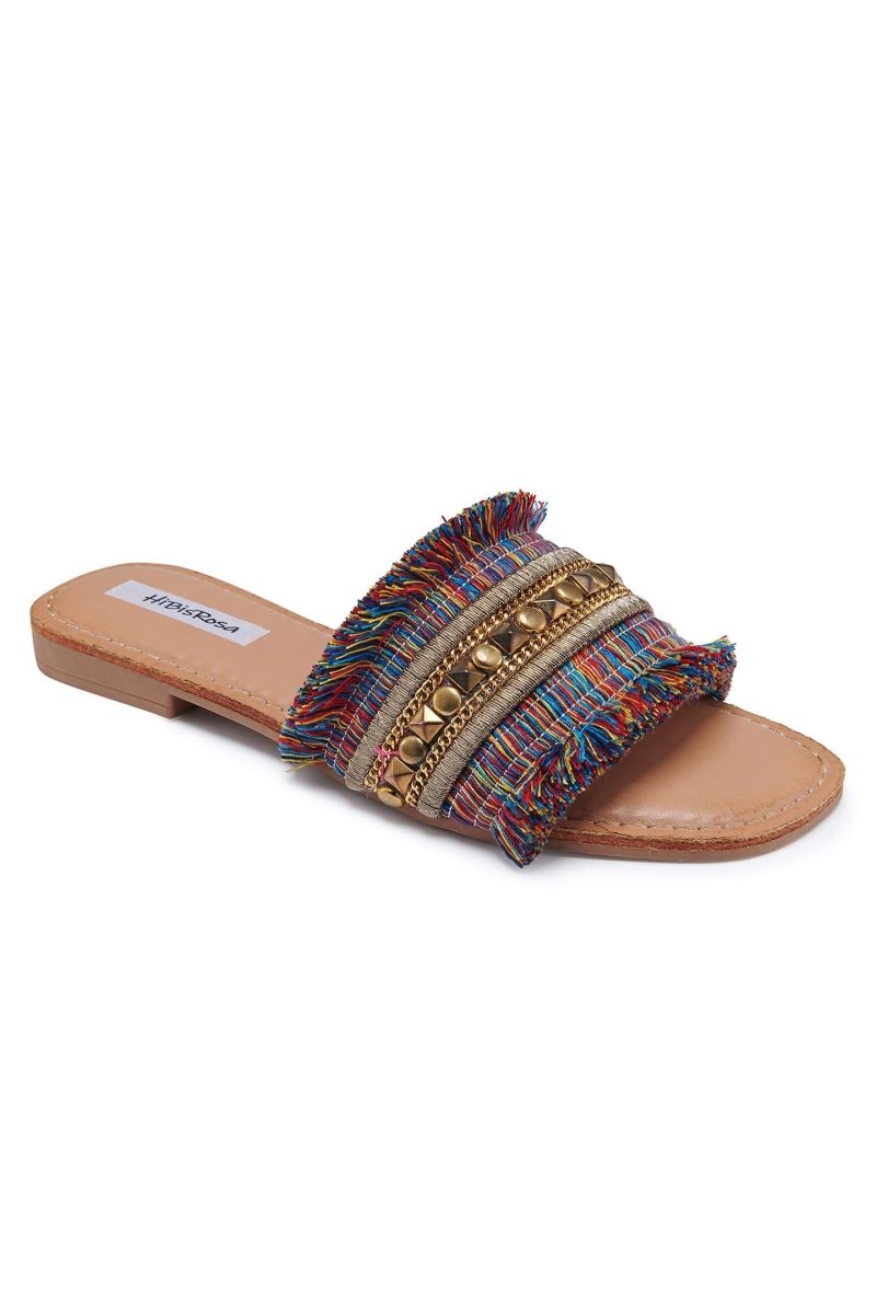 Yamel® | Flat Sandals With Metal Decoration