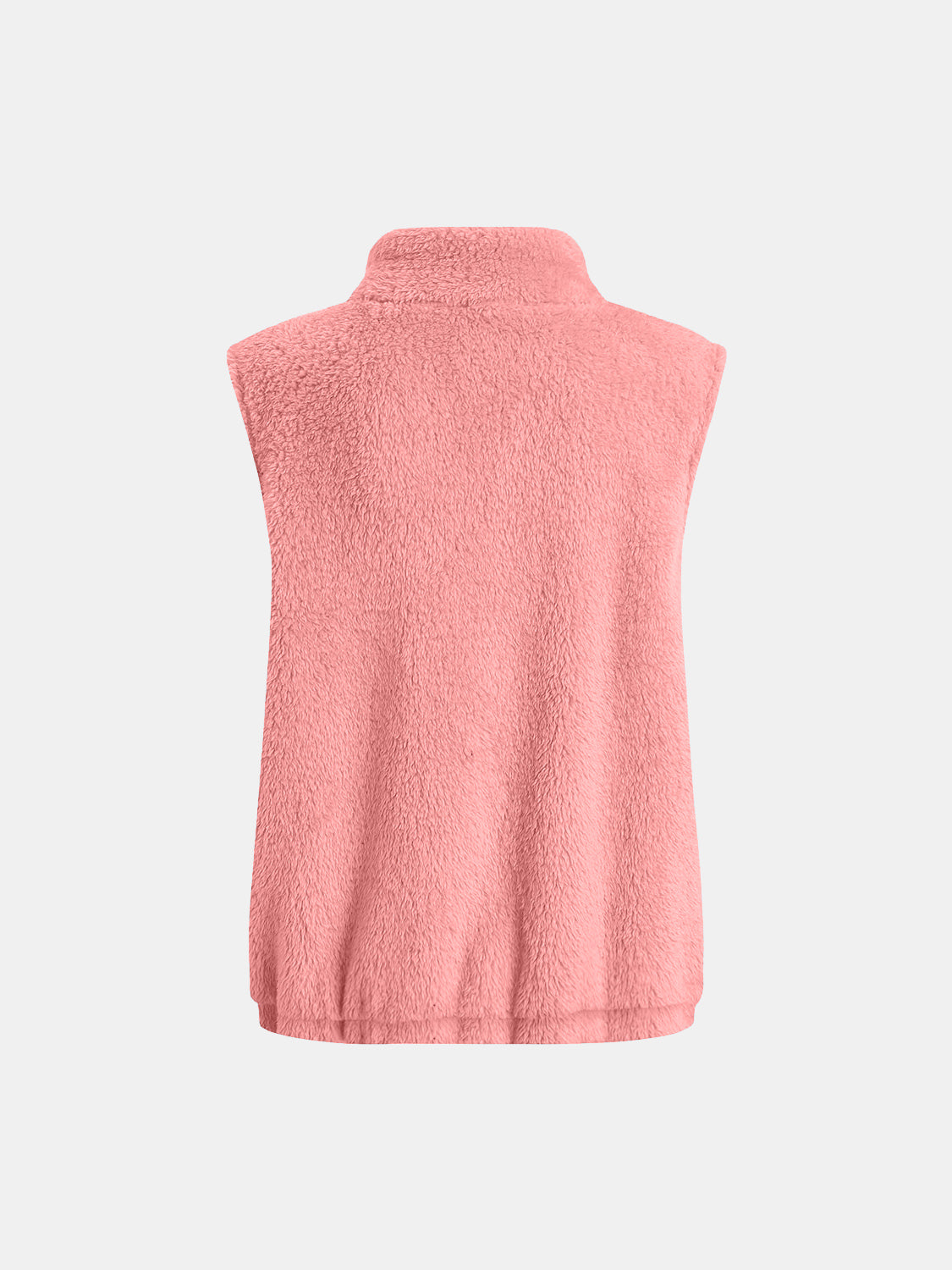 Leonor® | Fluffy vest coat with zip closure and full size pockets