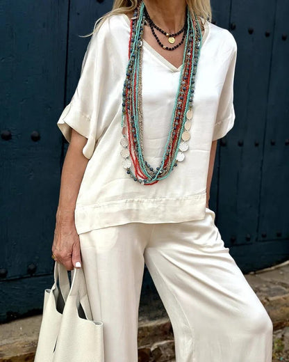 Adriana® | Elegance blouse & pants set