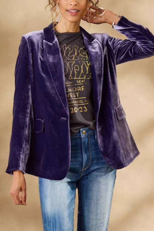 Mabel® | Casual women's short suit made of golden velvet