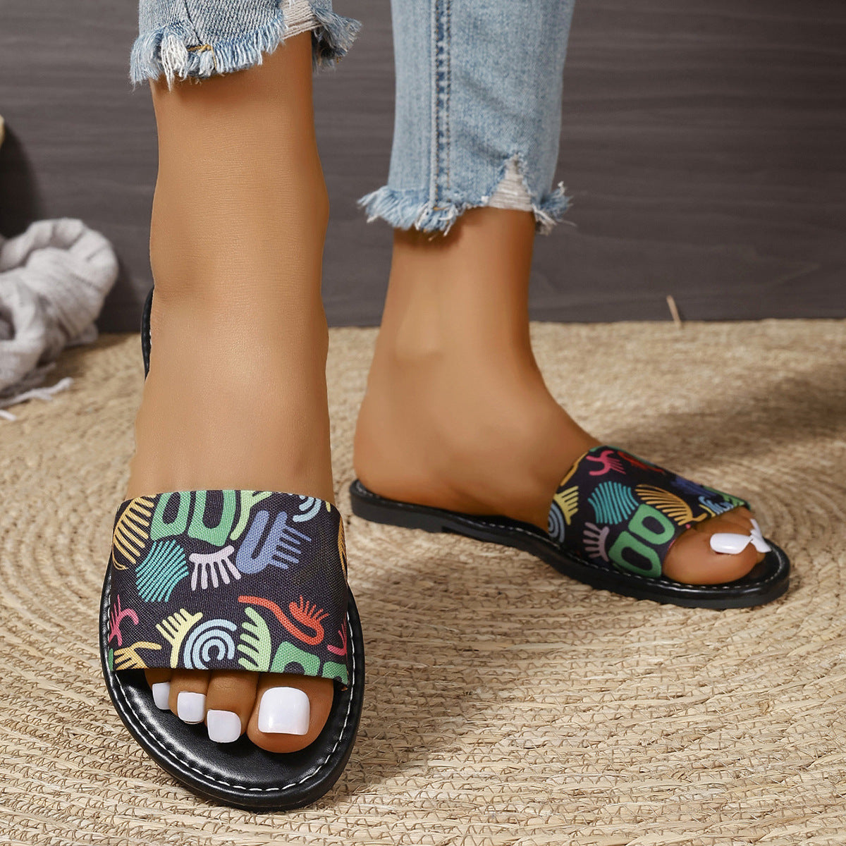 Renee® | Fashion Graffiti Print Sandals