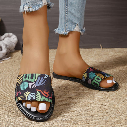 Renee® | Fashion Graffiti Print Sandals