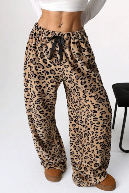 Leticia® | Wide leg leopard print trousers