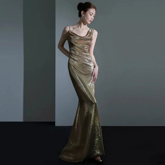 Lydia® | Elegant evening dress for women with sequins and fishtail