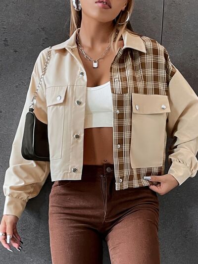 Abigail® | Color block check jacket