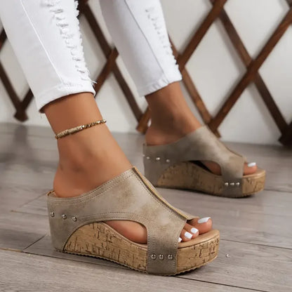 Barbara® | Leather platform sandals