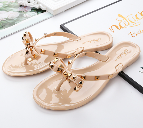 Nikki® | Studded Bow-Knot Flip-Flops Sandals