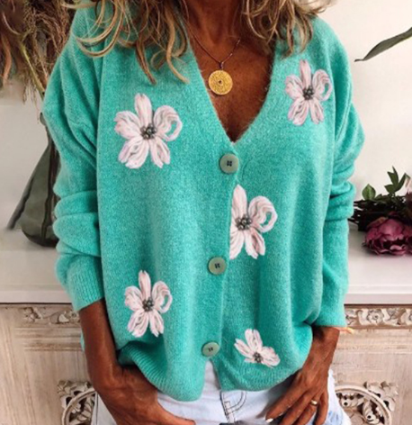 Lina® | Stylish embroidered cardigan