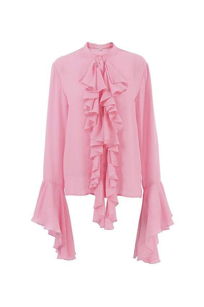 Lorena® | Semi-transparent blouse with ruffles