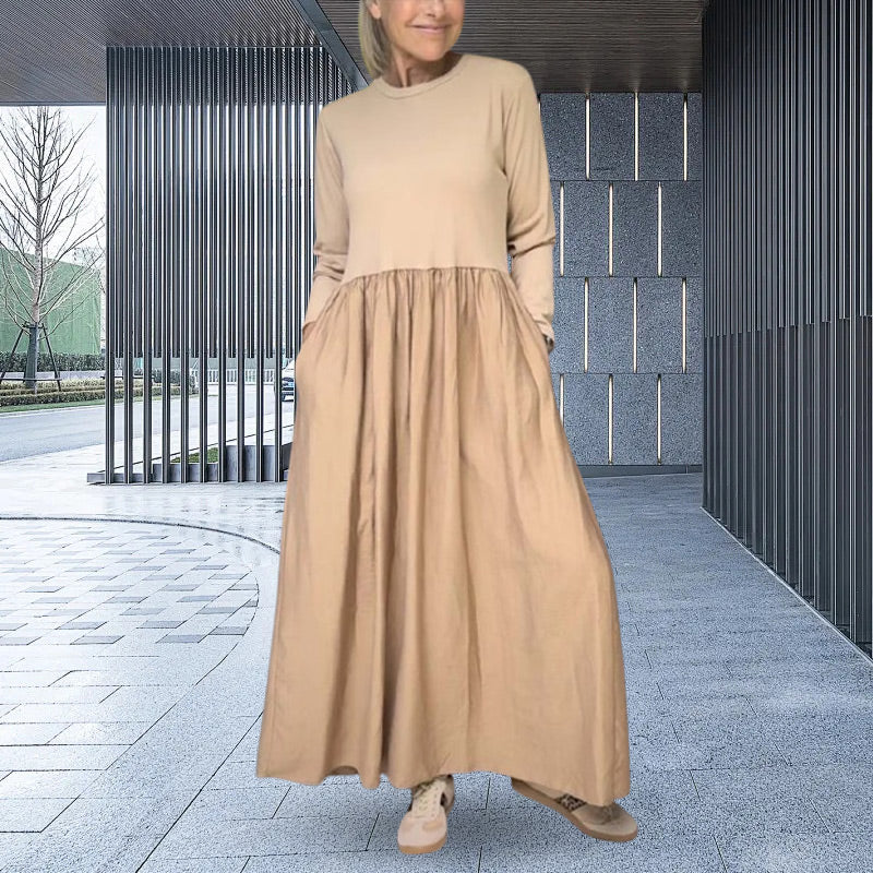 Mabel® | Knitted midi dress with long sleeves