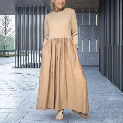 Mabel® | Knitted midi dress with long sleeves