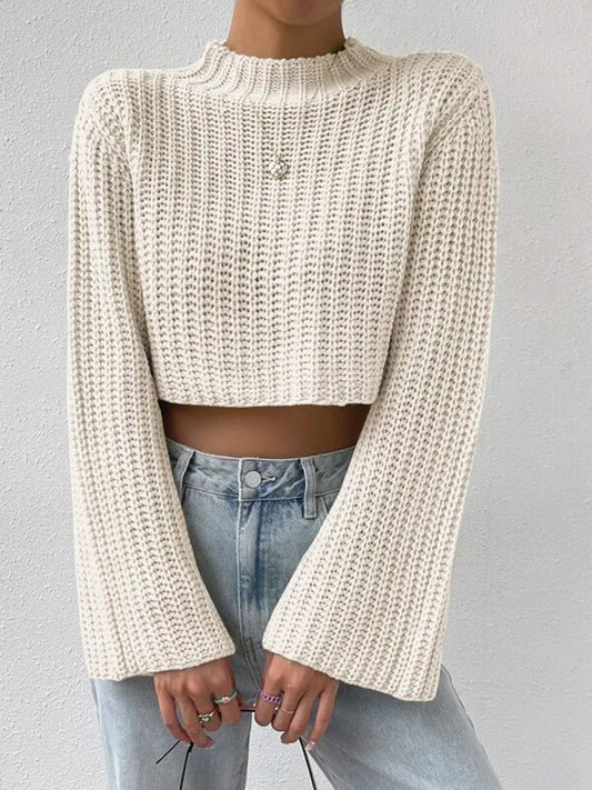 Leire® | Short women's sweater with bell sleeves