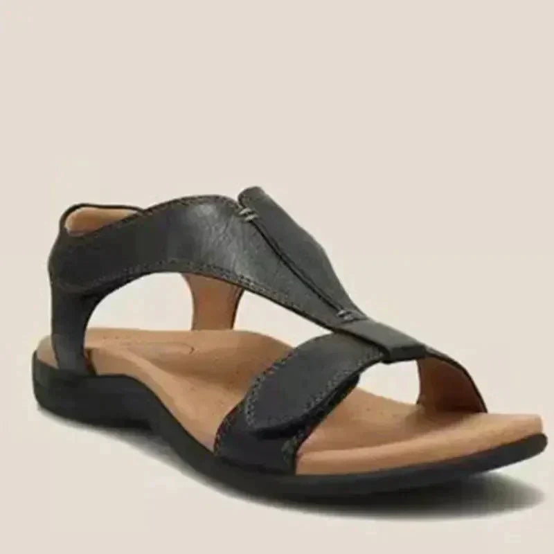 Olga® | Katie Adjustable Leather Summer Sandals With Arch Support