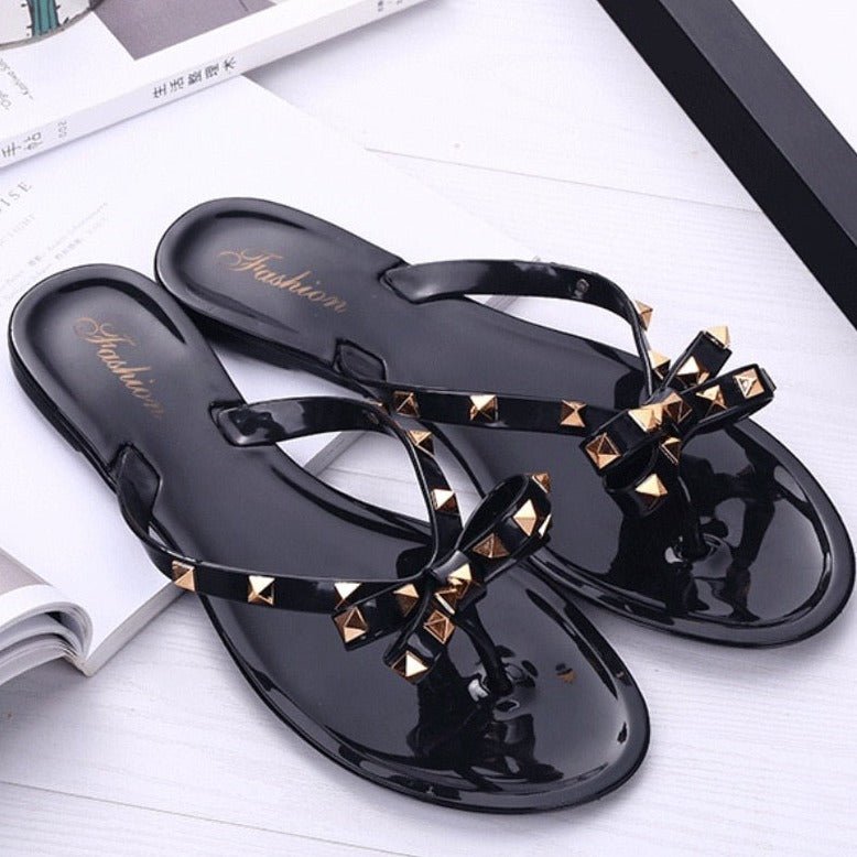 Nikki® | Studded Bow-Knot Flip-Flops Sandals